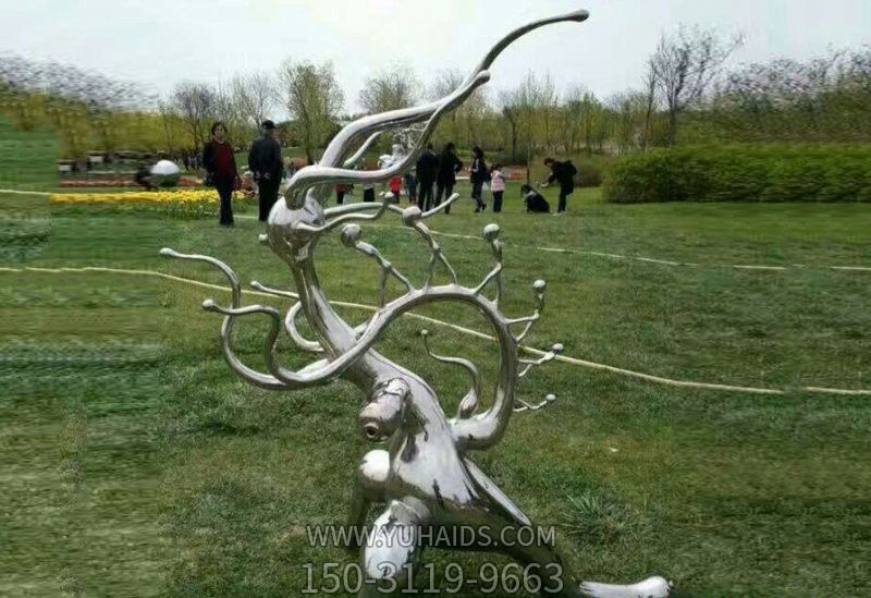 不锈钢园林抽象树枝雕塑