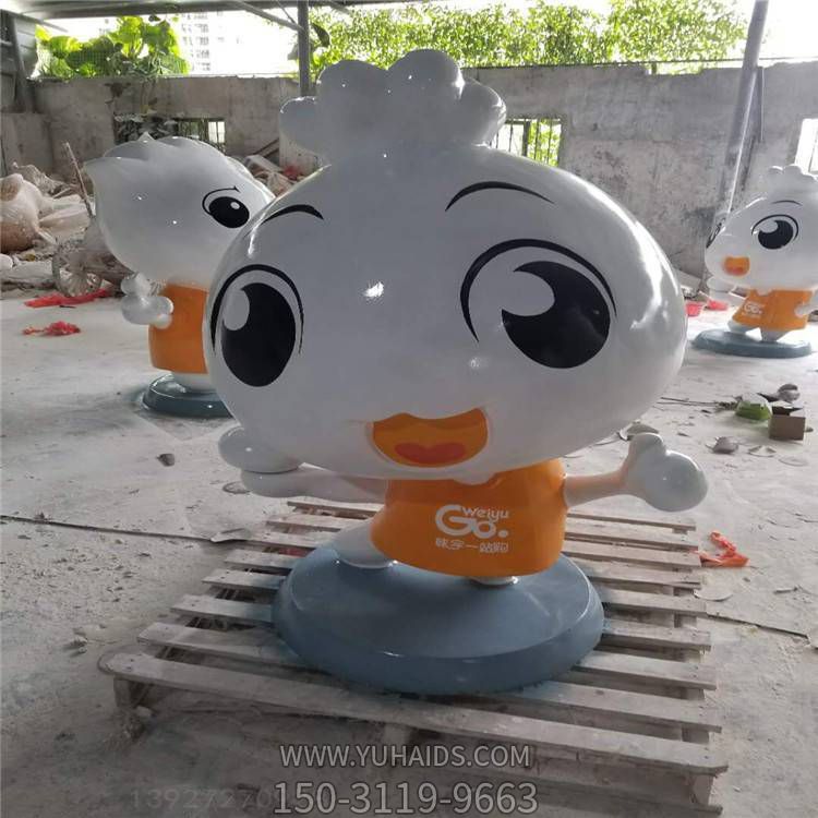 商场包子店铺玻璃钢公仔雕塑