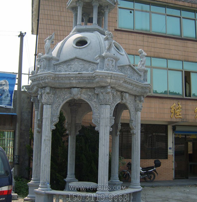 酒店户外景观摆放欧式凉亭浮雕人物雕塑