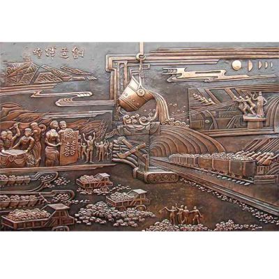 别墅小区室内铜雕浮雕壁画