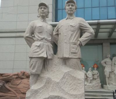 工厂大理石石雕毛泽东雕塑