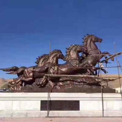 铜雕户外广场大型马群雕塑摆件