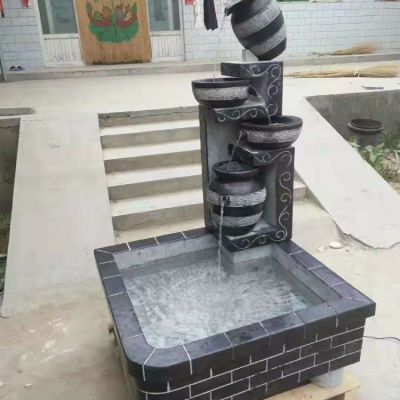 庭院青石石雕流水摆件喷泉雕塑