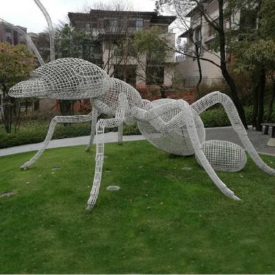 户外广场大型不锈钢镂空创意蚂蚁雕塑