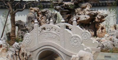 江南园林小型石拱桥装饰景观小品雕塑