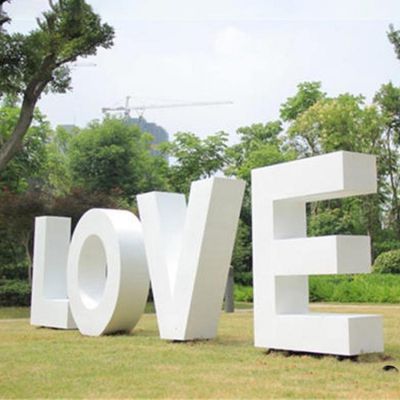 不锈钢字母雕塑 创意字体 广场公园户外景观雕塑