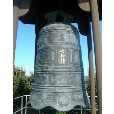 大型寺庙仿古做旧铜钟雕塑