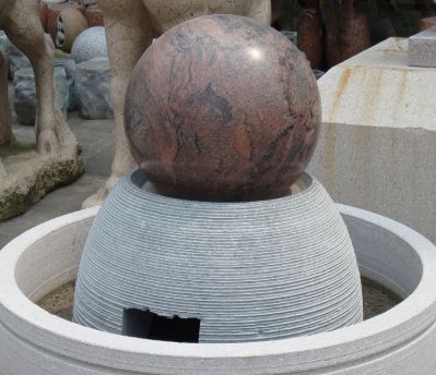 酒店景区沙岩风水球喷泉雕塑
