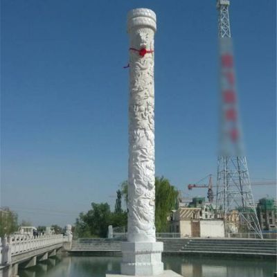 大理石浮雕创意文化柱雕塑