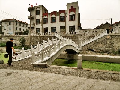 小区户外河道拱桥大理石扶手栏杆