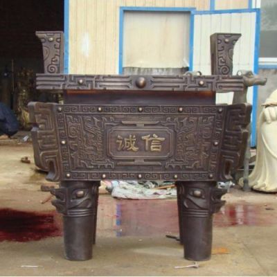 广场寺院摆放大型铜鼎雕塑工艺品