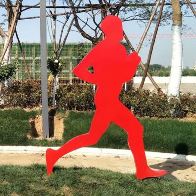 红色 剪影 跑步 男 不锈钢、镀锌板或玻璃钢材质