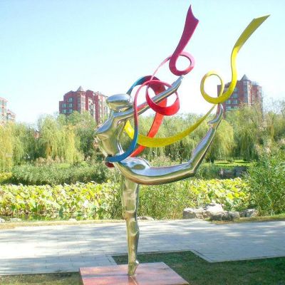 校园广场不锈钢运动文化主题园林景观雕塑