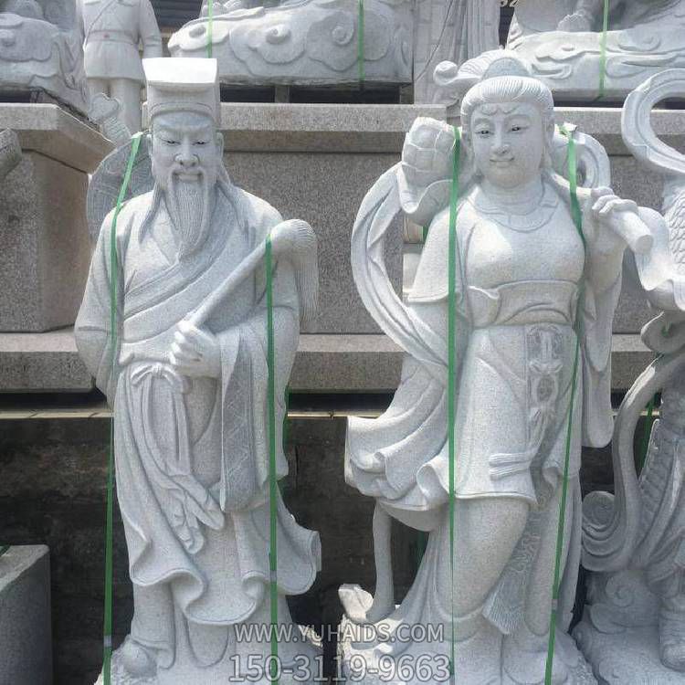 花岗岩八仙过海雕像寺院庙宇雕塑