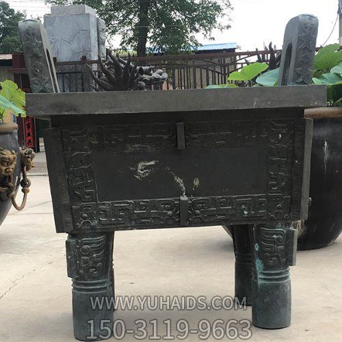 寺庙大型仿古青铜器千足鼎雕塑