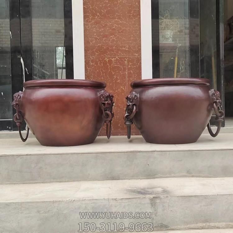 酒店铜雕大型缸雕塑
