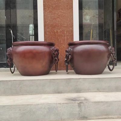 酒店铜雕大型缸雕塑