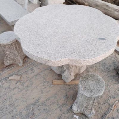 花岗岩石雕园林景观石桌石凳摆件