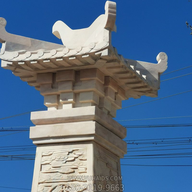 园林景区大理石古建汉阙石雕雕塑
