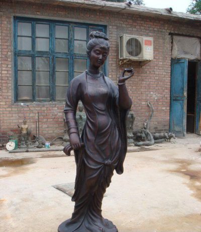 古代公园户外人物铜雕美女雕塑