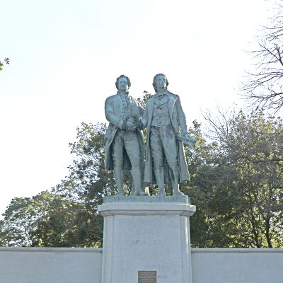 公园广场铜雕创意席勒和歌德雕塑