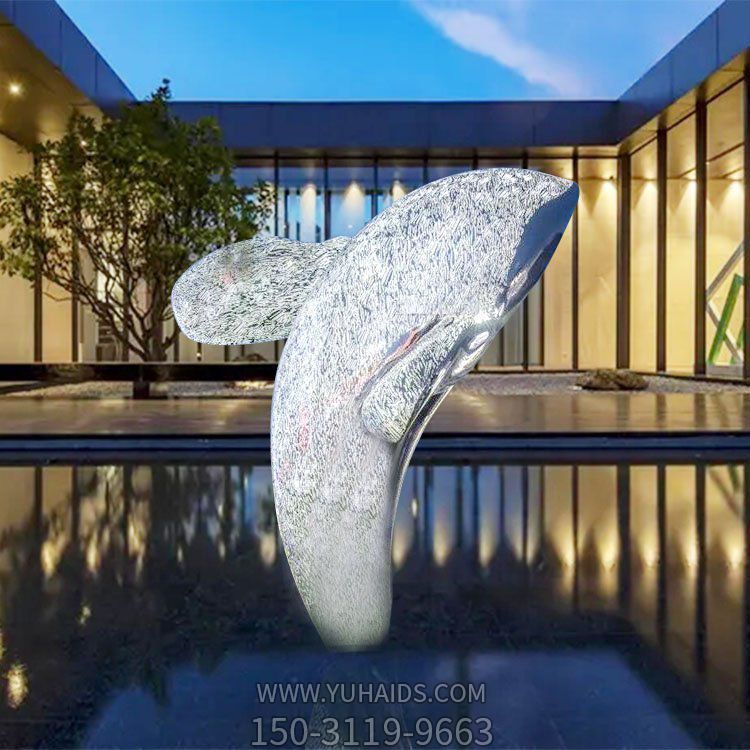 户外园林大型镂空水景鲸鱼摆件雕塑