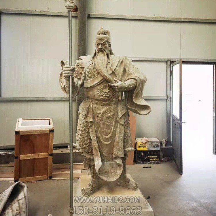 寺庙大型铜雕武财神雕塑摆件