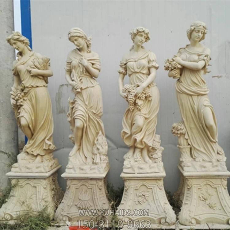 大理石雕刻西方四季女神人物雕俗景区广场摆件雕塑