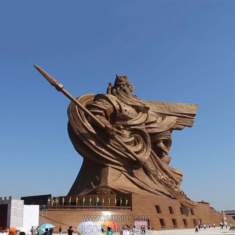 户外广场大型不锈钢武财神关公雕塑
