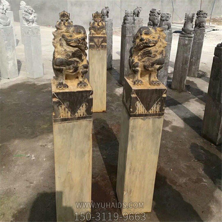青石拴马桩仿古石雕栓马柱雕塑