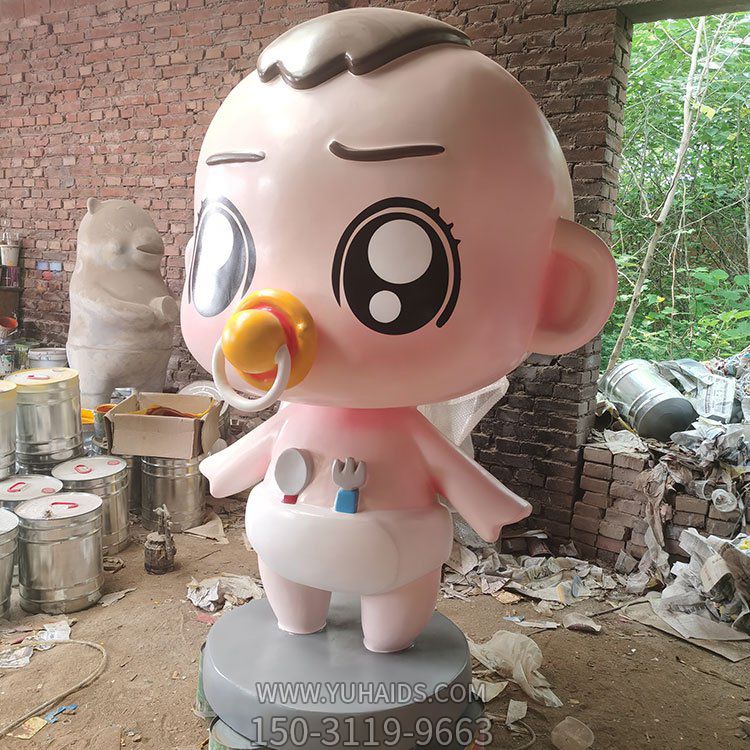 玻璃钢卡通户外景观小宝宝公仔雕塑
