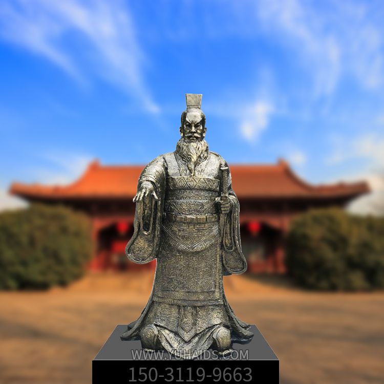 景区千古一帝秦始皇雕像雕塑
