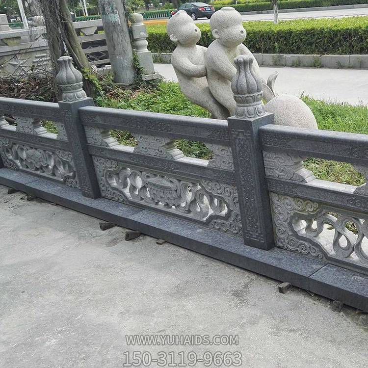 青石石雕户外园林景观围栏雕塑