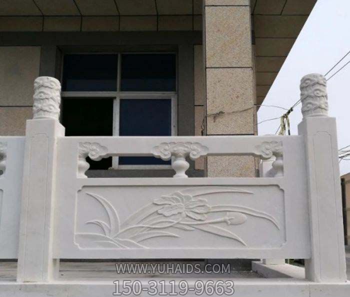 栏杆栏板雕塑-庭院阳台装饰汉白玉雕刻仿护栏杆