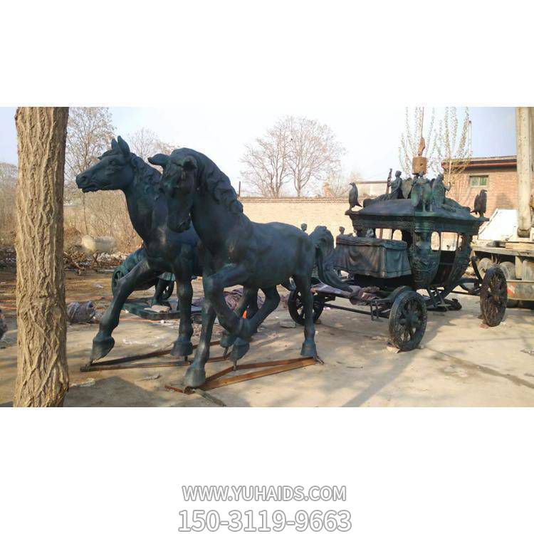 铜雕园林大型仿铜户外园林景观马车摆件雕塑