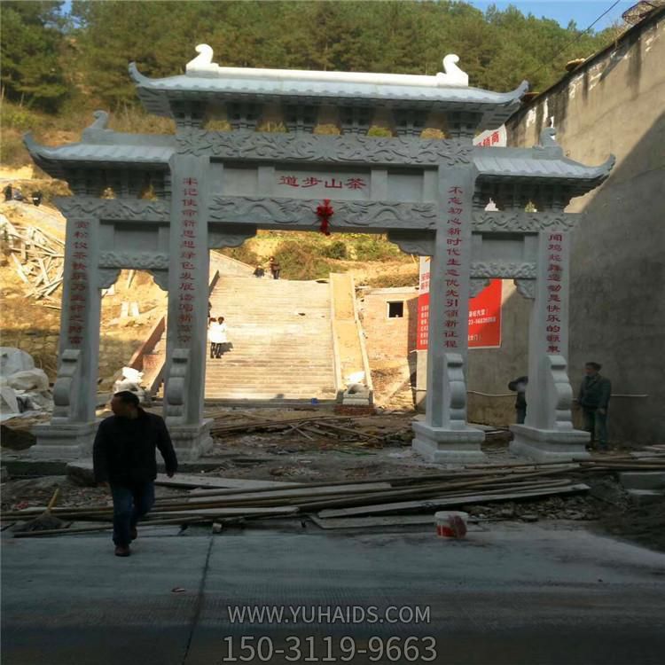 青石石雕户外景区寺庙大型石雕牌坊雕塑