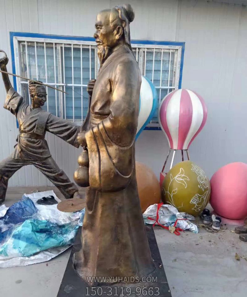 户外古代人物名医铜雕华佗雕塑 户外古代人物名医铜雕华佗雕塑