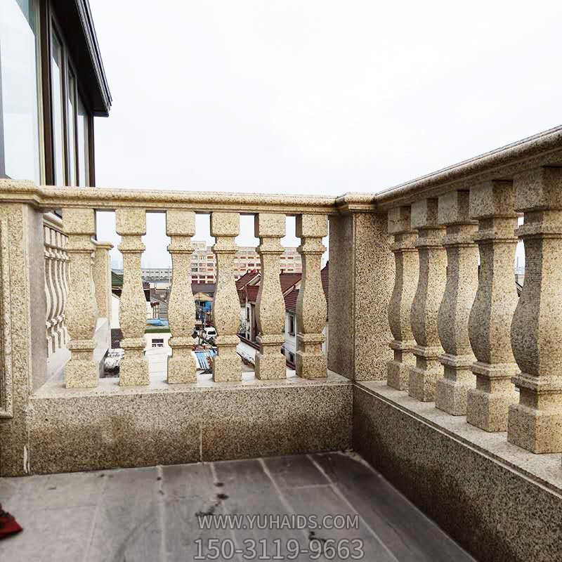 小区阳台花岗岩罗马柱装饰栏杆雕塑
