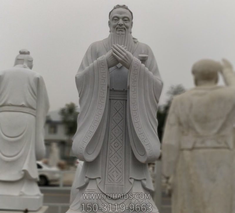 广场大理石孔子石雕雕塑