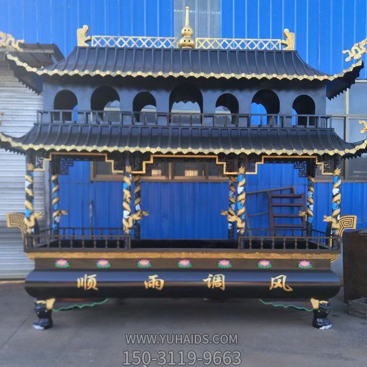 大型寺庙铜雕香炉雕塑