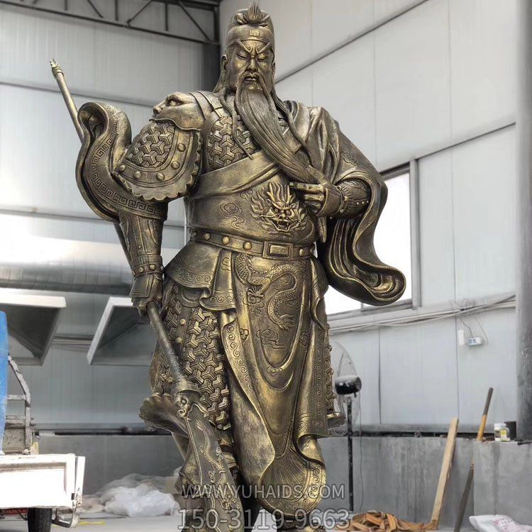 铜雕寺庙大型武财神关公雕塑