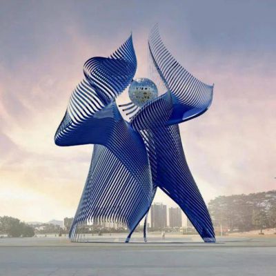 不锈钢抽象镂空艺术造型城市广场景观雕塑