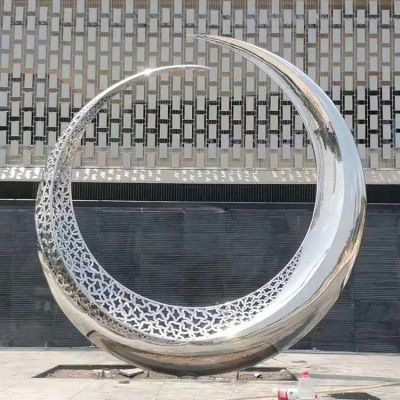不锈钢照明发光户外照明月亮雕塑