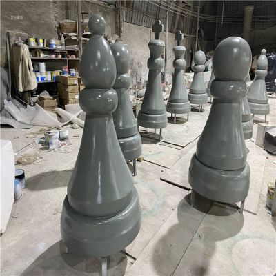 玻璃钢抽象西式跳棋雕塑
