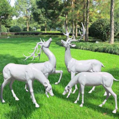 玻璃钢户外园林景观动物雕塑梅花鹿