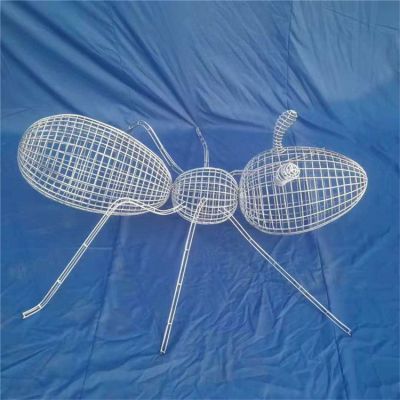 不锈钢金属镂空抽象蚂蚁雕塑