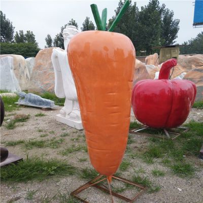 大型玻璃钢仿真蔬菜胡萝卜雕塑