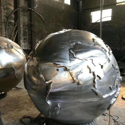 不锈钢户外大型创意地球仪雕塑