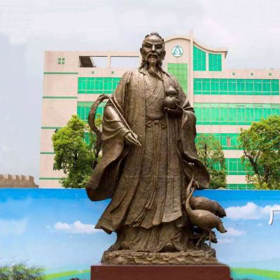 著名医药学家铸铜学院景观葛洪雕塑