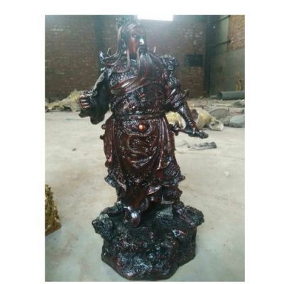 家用玻璃钢仿铜关公关羽雕塑